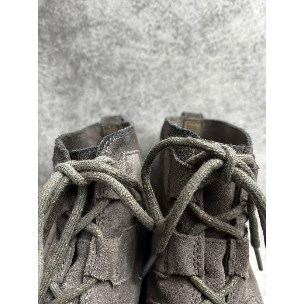 Sorel Women's Evie Gray Suede Waterproof Wedge Lace Up Ankle Boot‎ Size 8